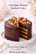 Chocolate Protein Snickers Cake