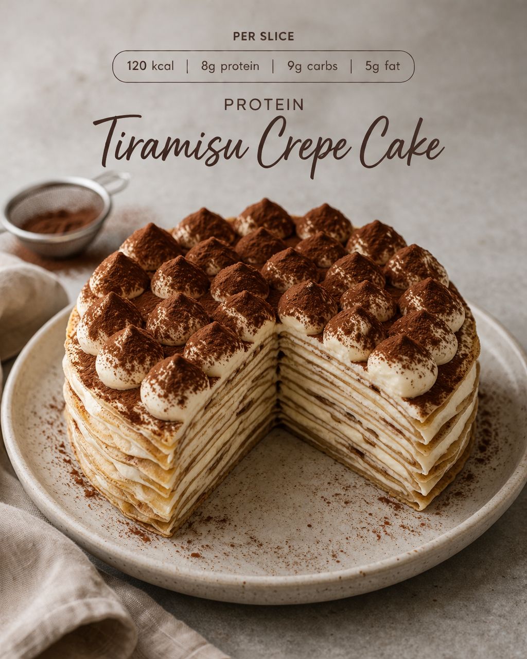 Tiramisu Crepe Cake